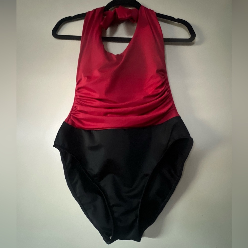 Miraclesuit Red and Black  One-Piece Swimsuit.